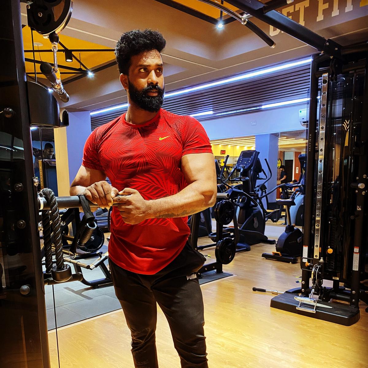 Bicep training session