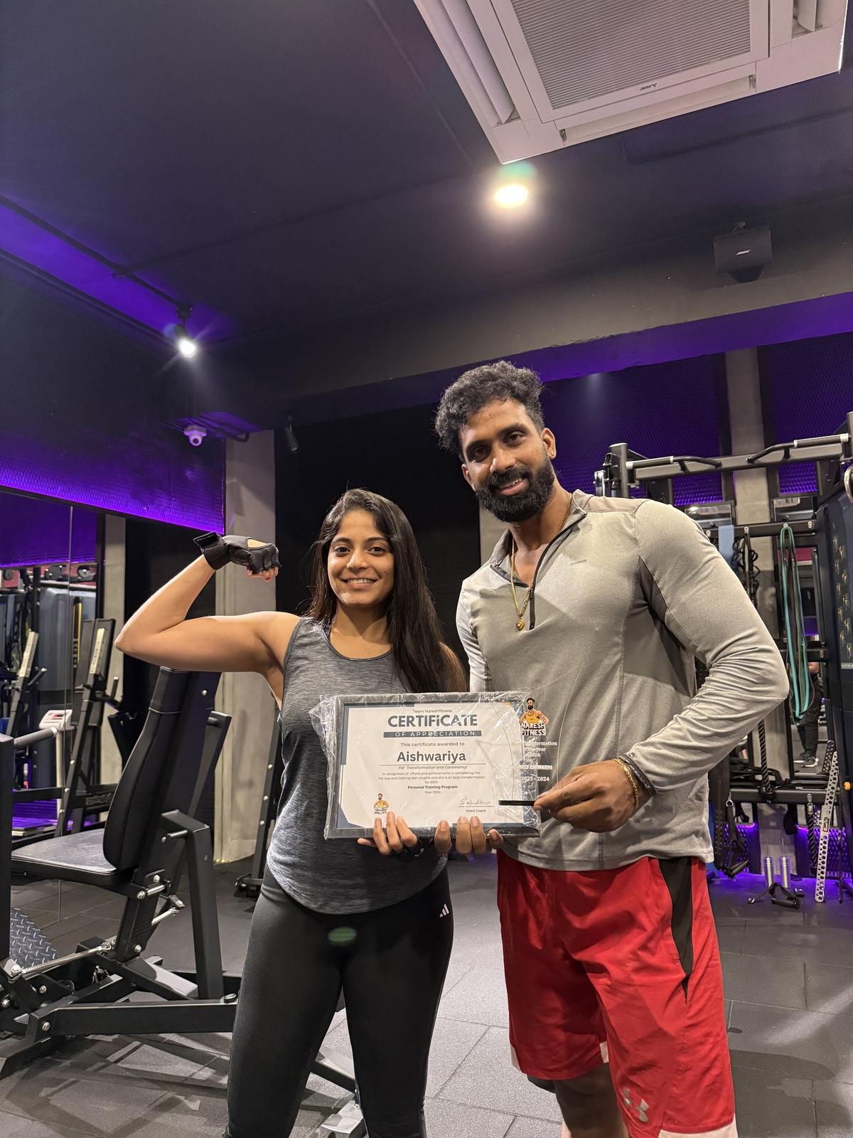 Client achievement certificate presentation