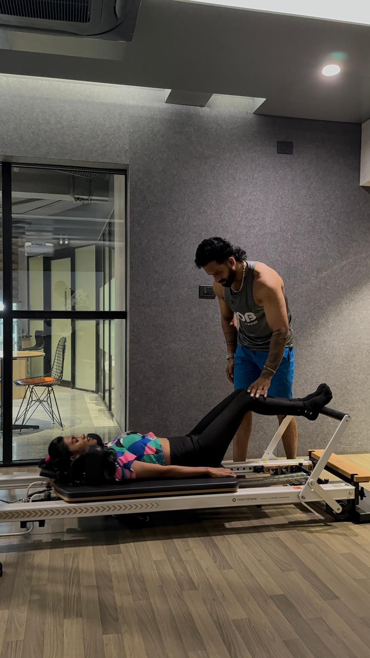 Leg press machine training